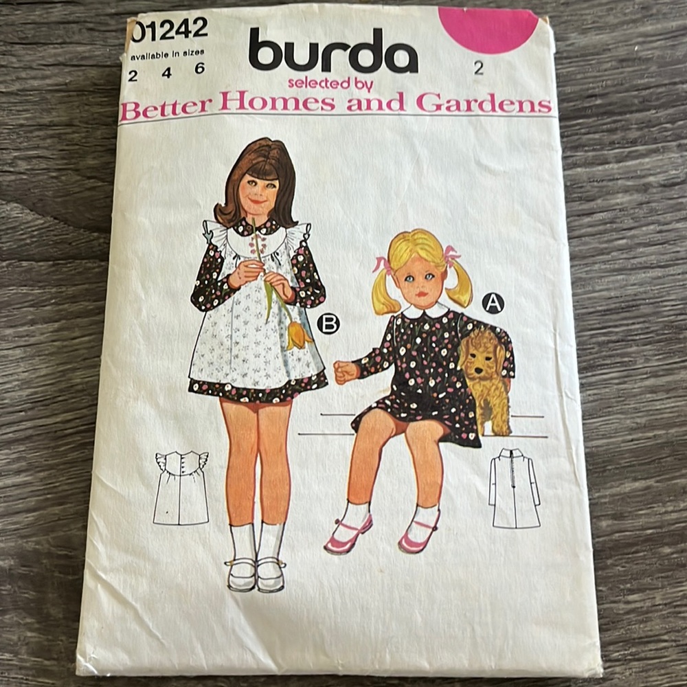 Burda Pattern by Better Homes and Gardens. Dress and apron. Vintage